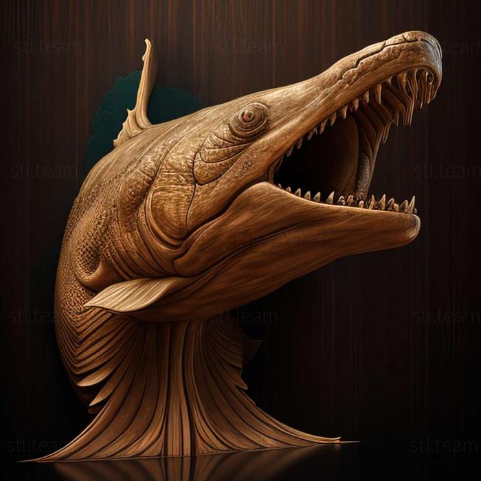 3D модель Mosasaurus mangahouangae (STL)
